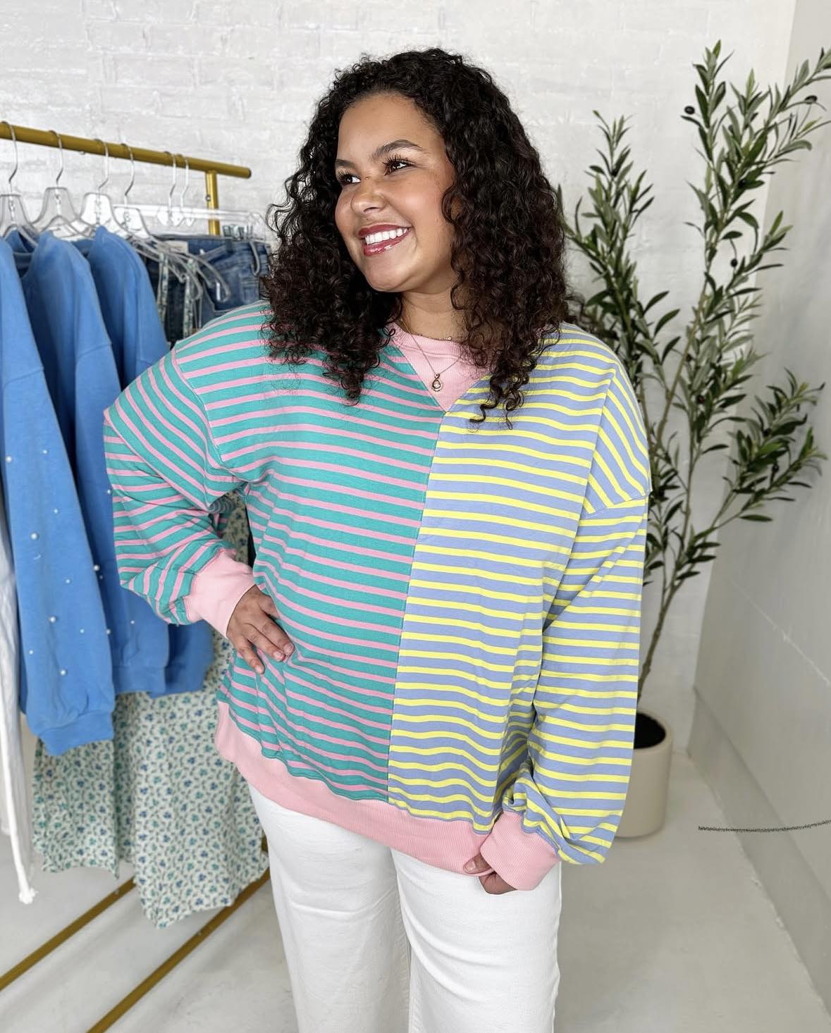 Sadie Oversize Sweatshirt in Pink