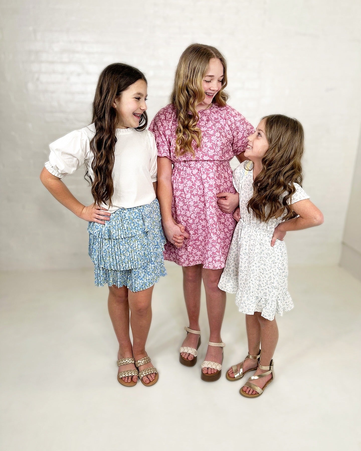 Charlotte Tween Smocked Shoulder Ruffle Dress