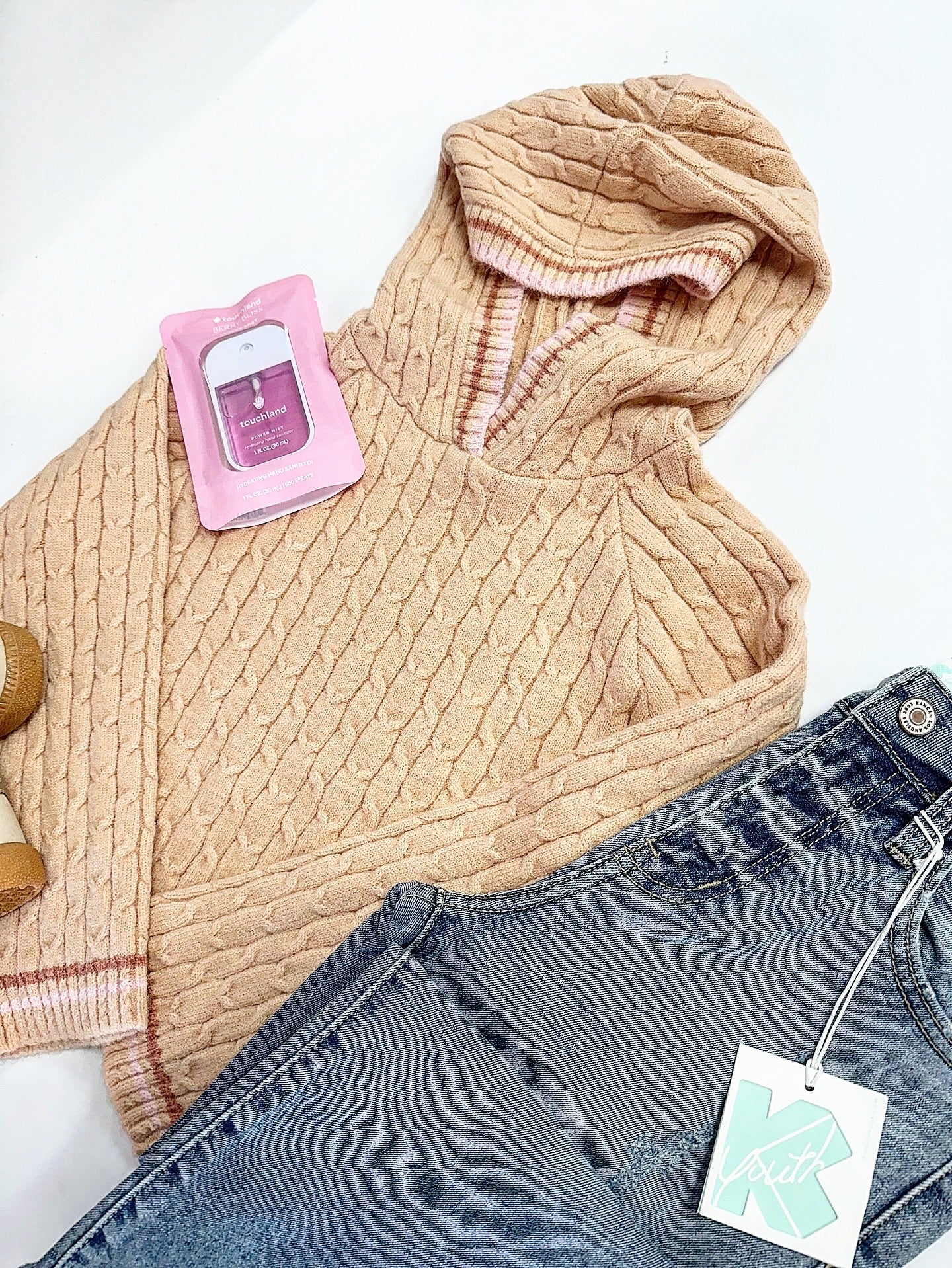 Kendra Hooded Sweater in Coral