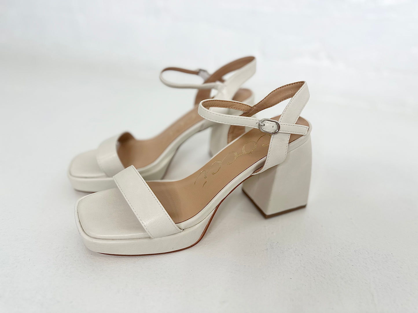 Miranda Platform Heel in Bone