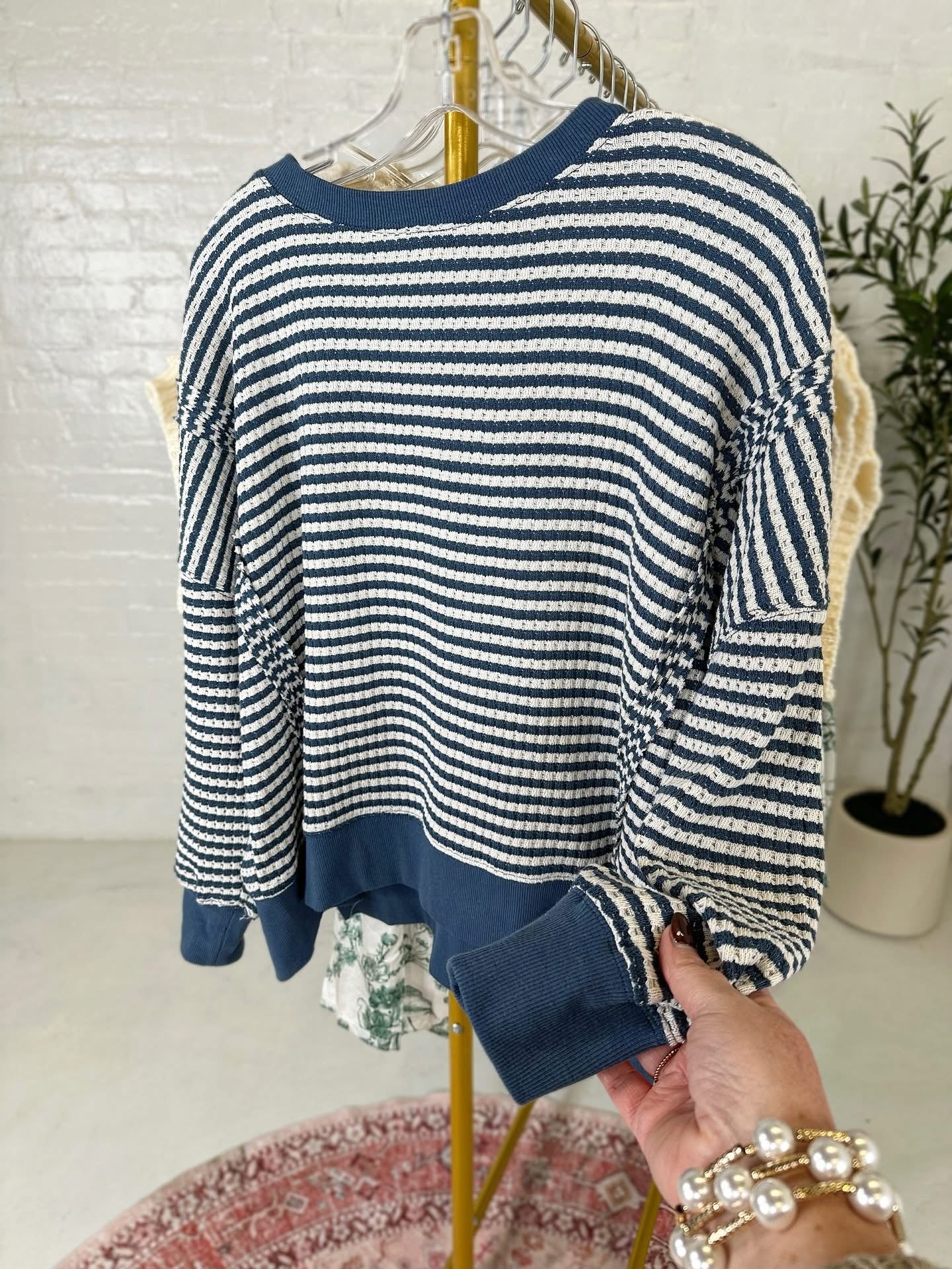 Laney Top in Blue Stripe