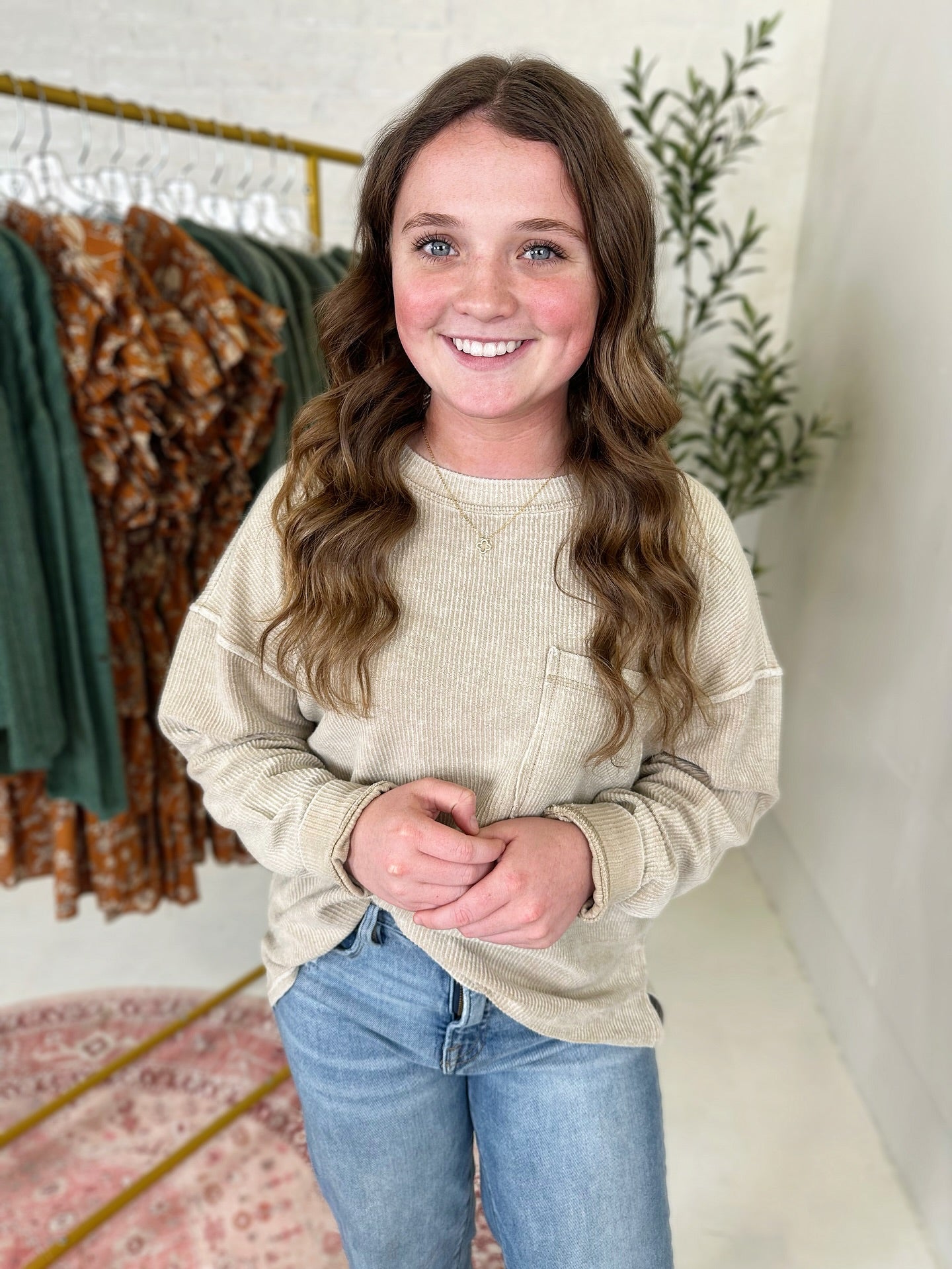 Presley Top in Khaki