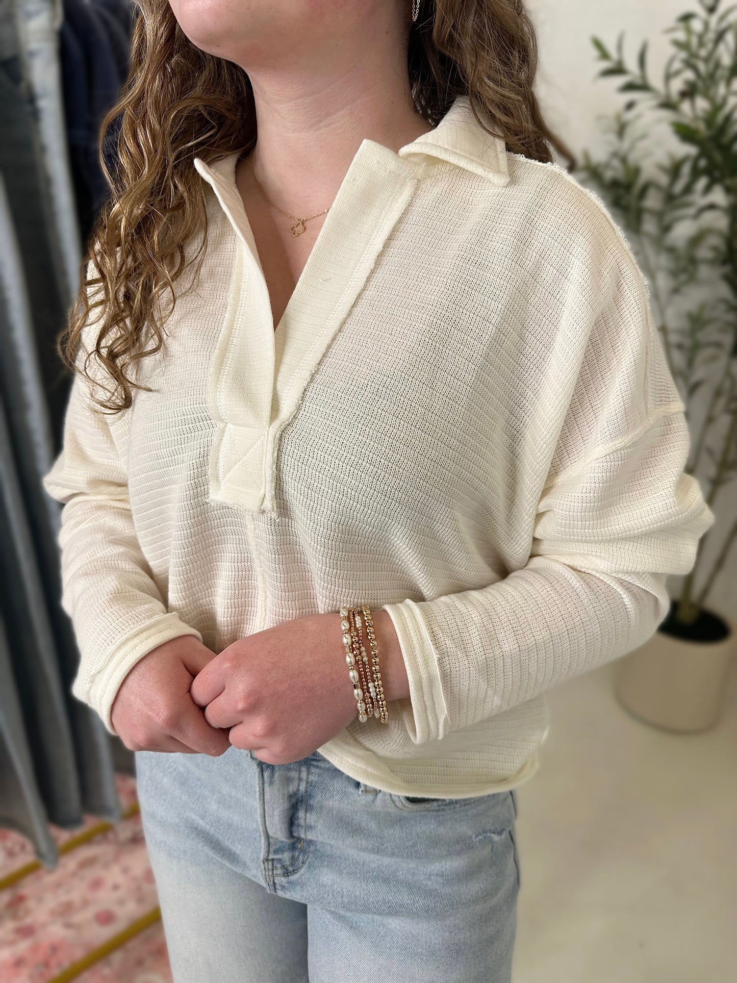 Lillie Top in Ivory