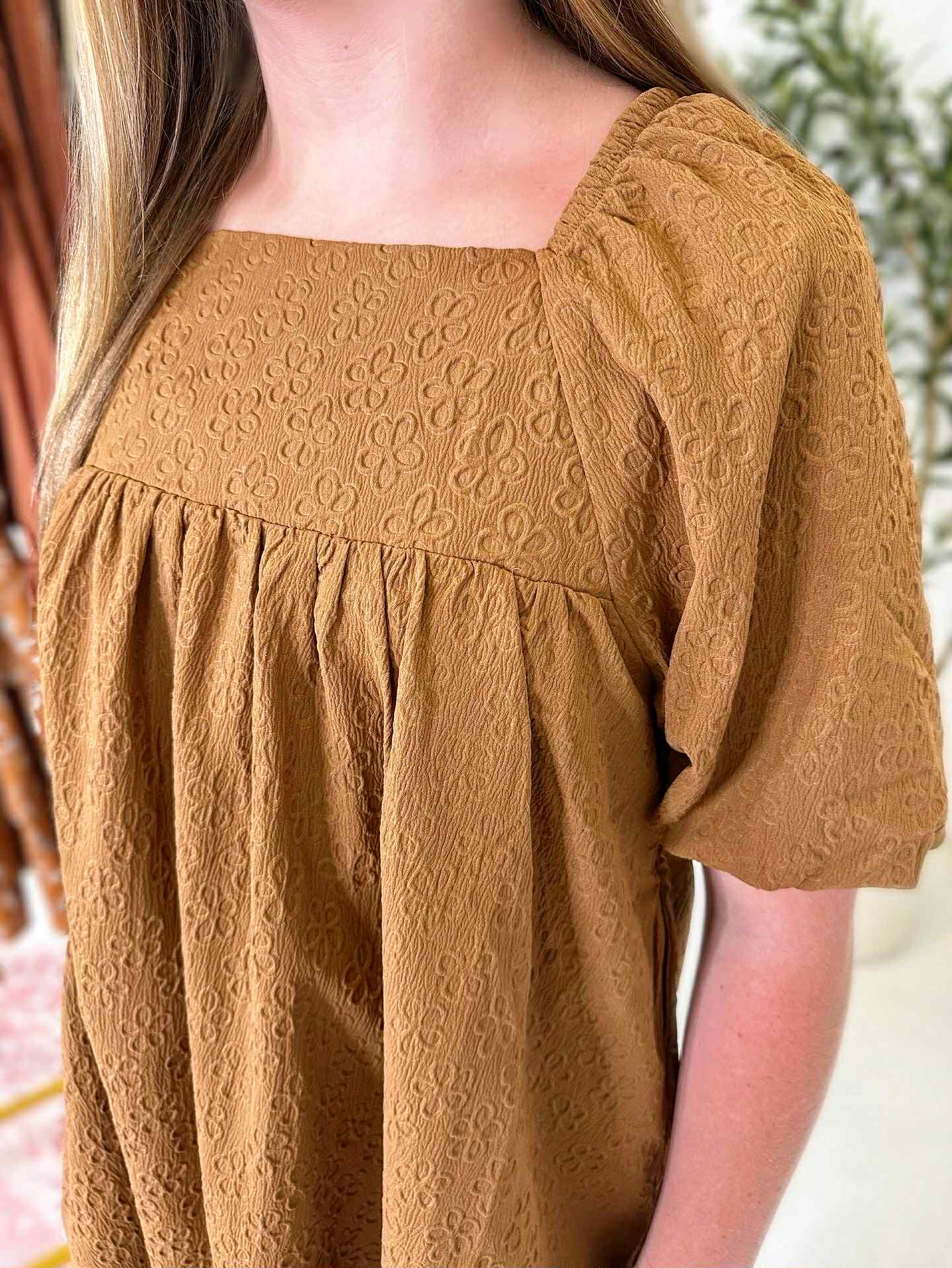 Kennedy Dress in Brown Daisy