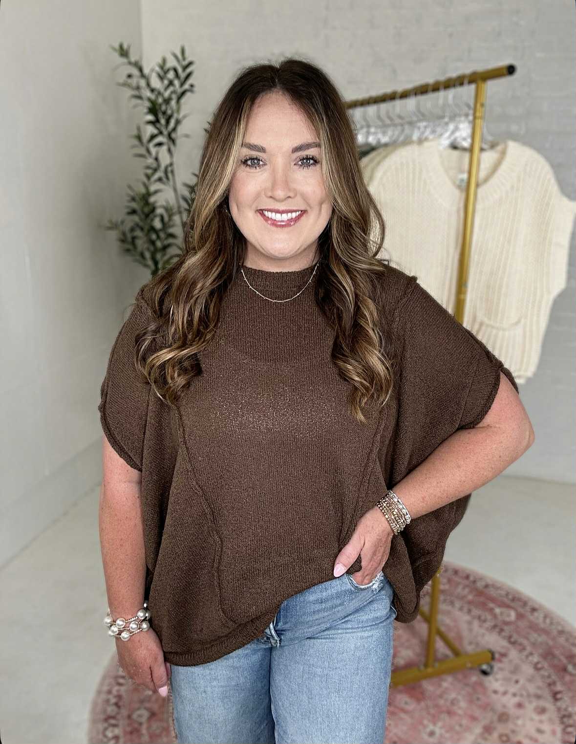 Emily Drop Shoulder Top