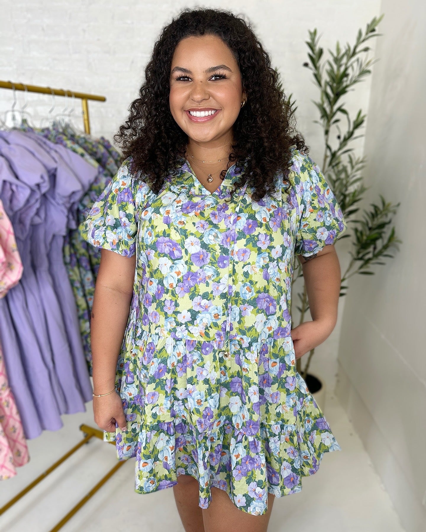 Marla Lavender Mini Dress