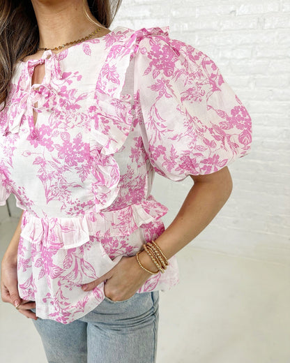 Mandi Berry Pink Top