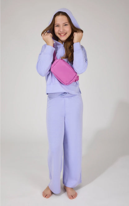 Taylor Half Zip Hoodie Set in Lavender