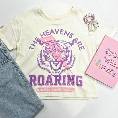 Heavens are Roaring Graphic Tee in White