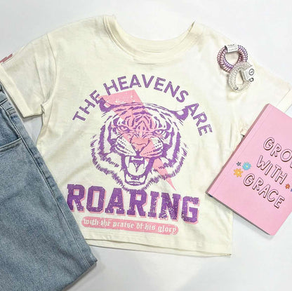 Heavens are Roaring Graphic Tee in White