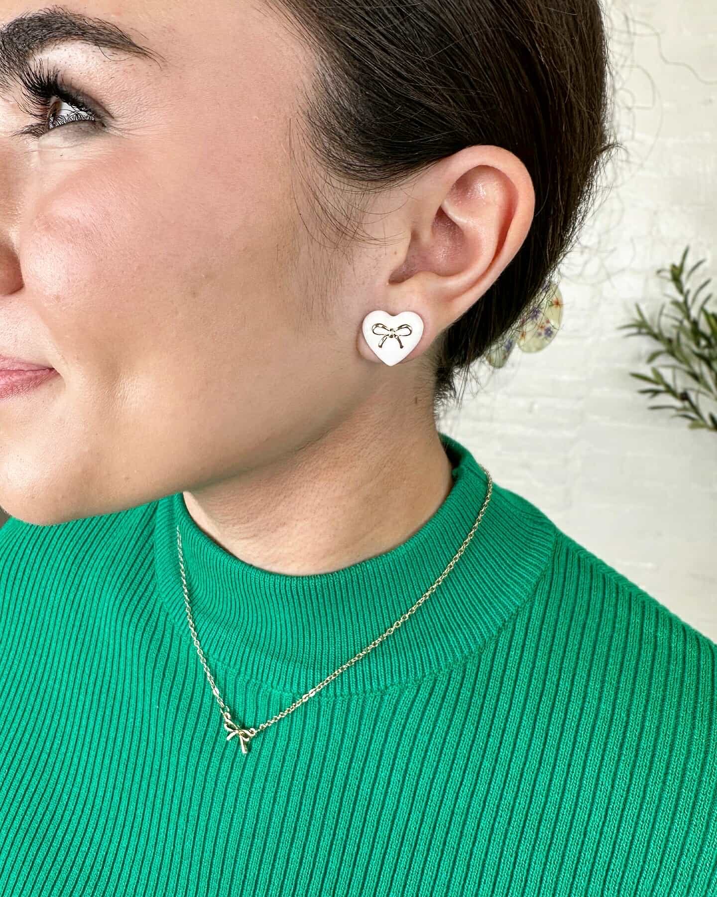 Heart Bow Earring