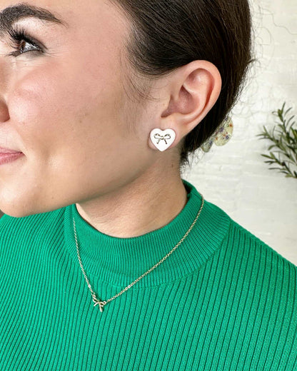 Heart Bow Earring