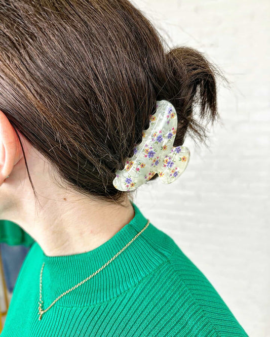 Elsie Floral Claw Clip
