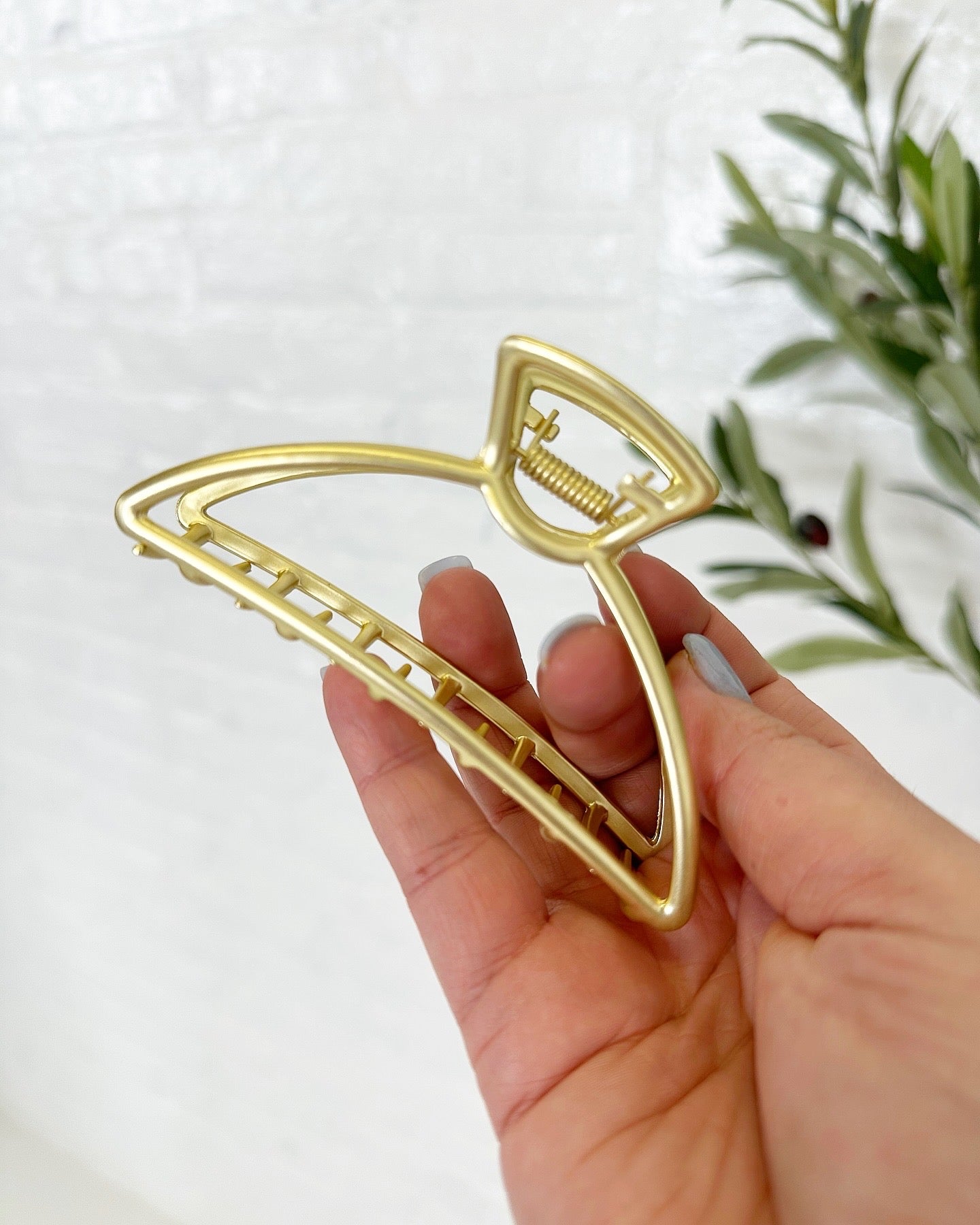 Half Moon Gold Hair Claw Clip