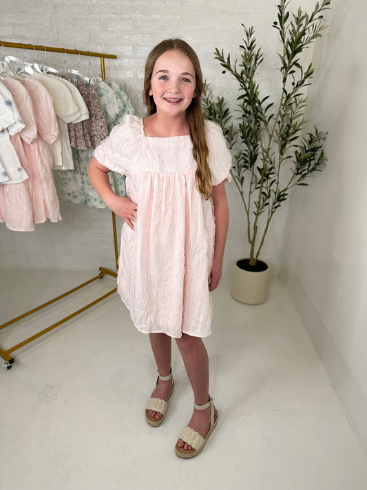 Alissa Ruffled Mesh Square Neck Dress