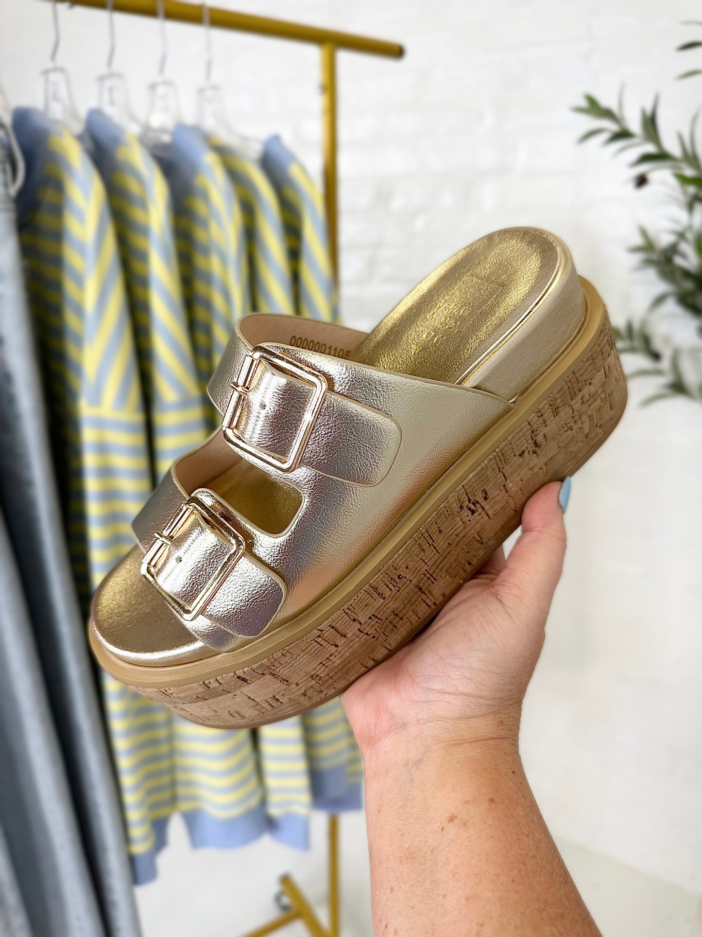 Lucinda Platform Sandal in Gold