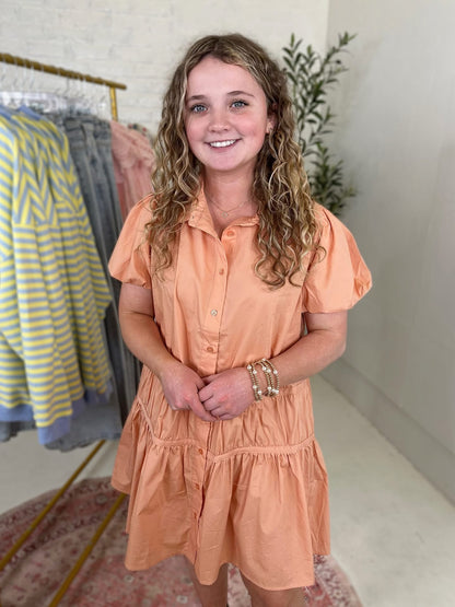 Marlee Dress in Peach