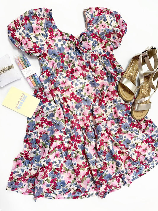 Lydia Dress in Pink Floral