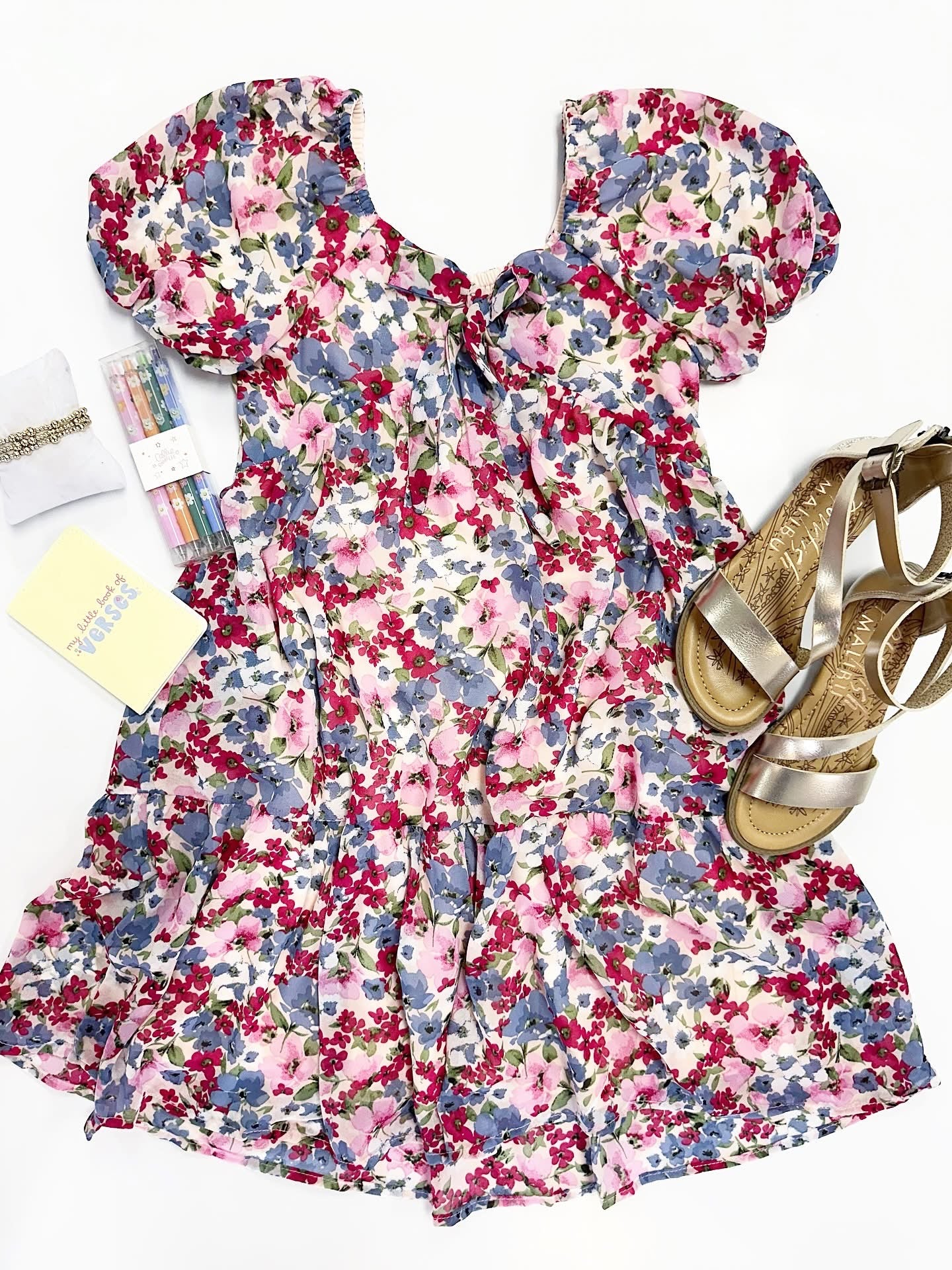 Lydia Dress in Pink Floral
