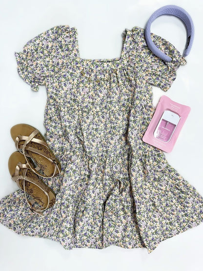 Abby Dress in Lavender Floral