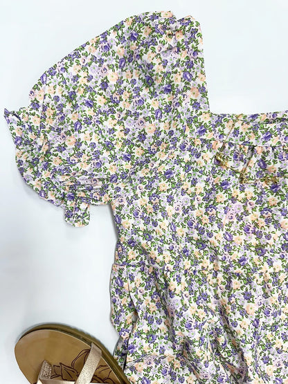 Abby Dress in Lavender Floral