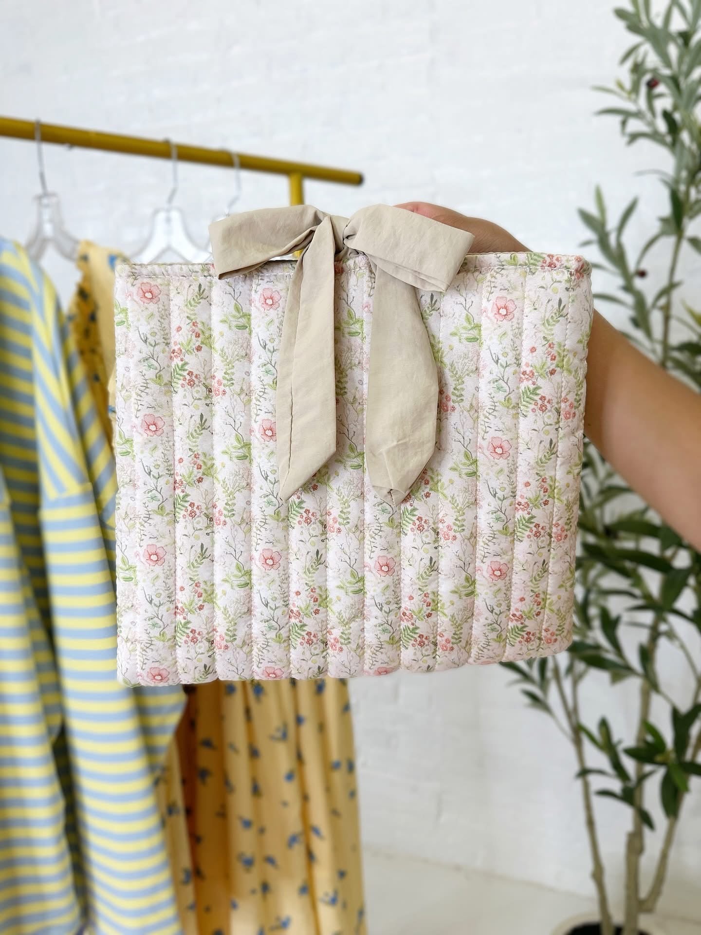 Beige Floral Bible Cover