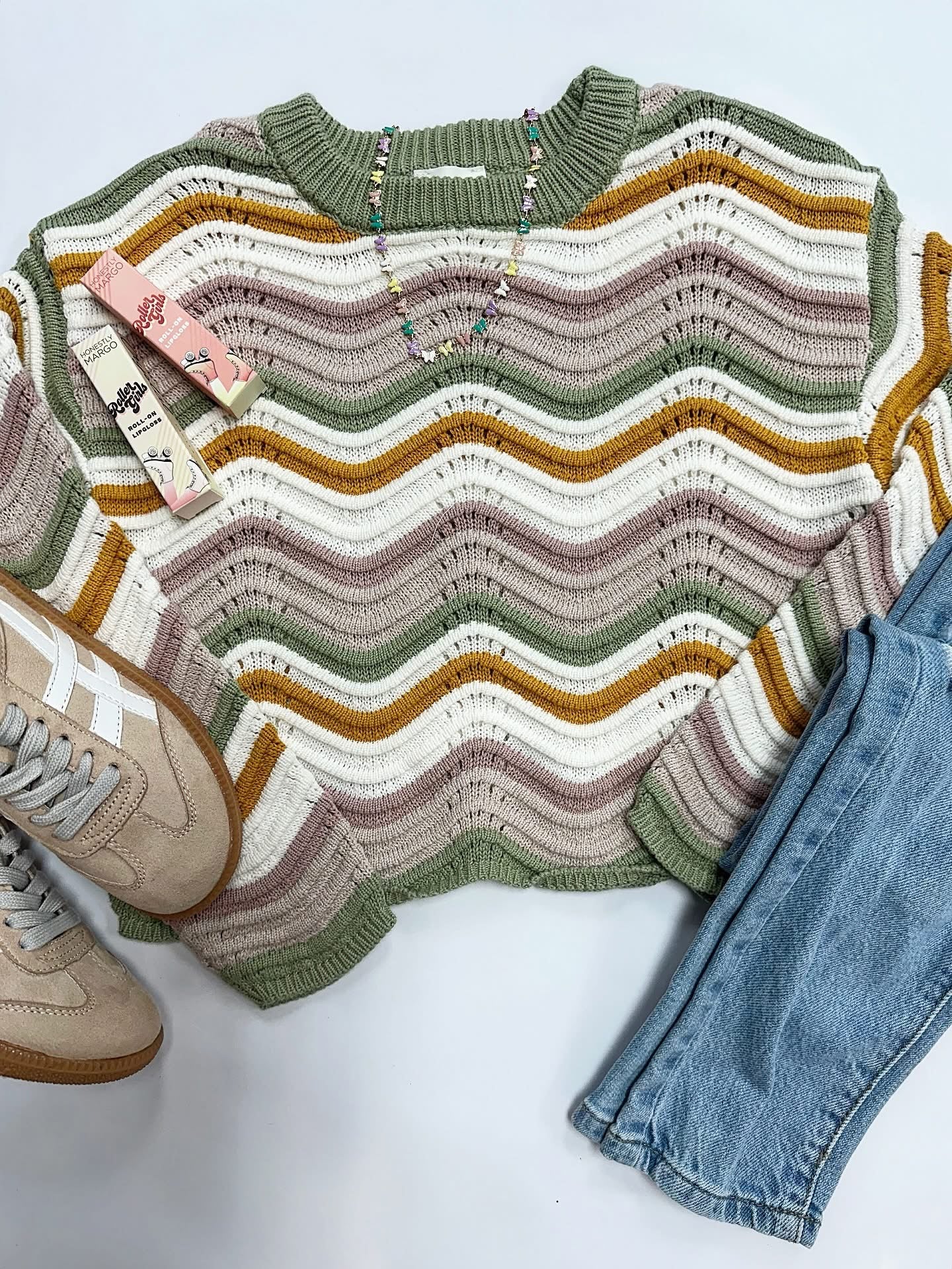 McKenna Sweater in Orange Stripe