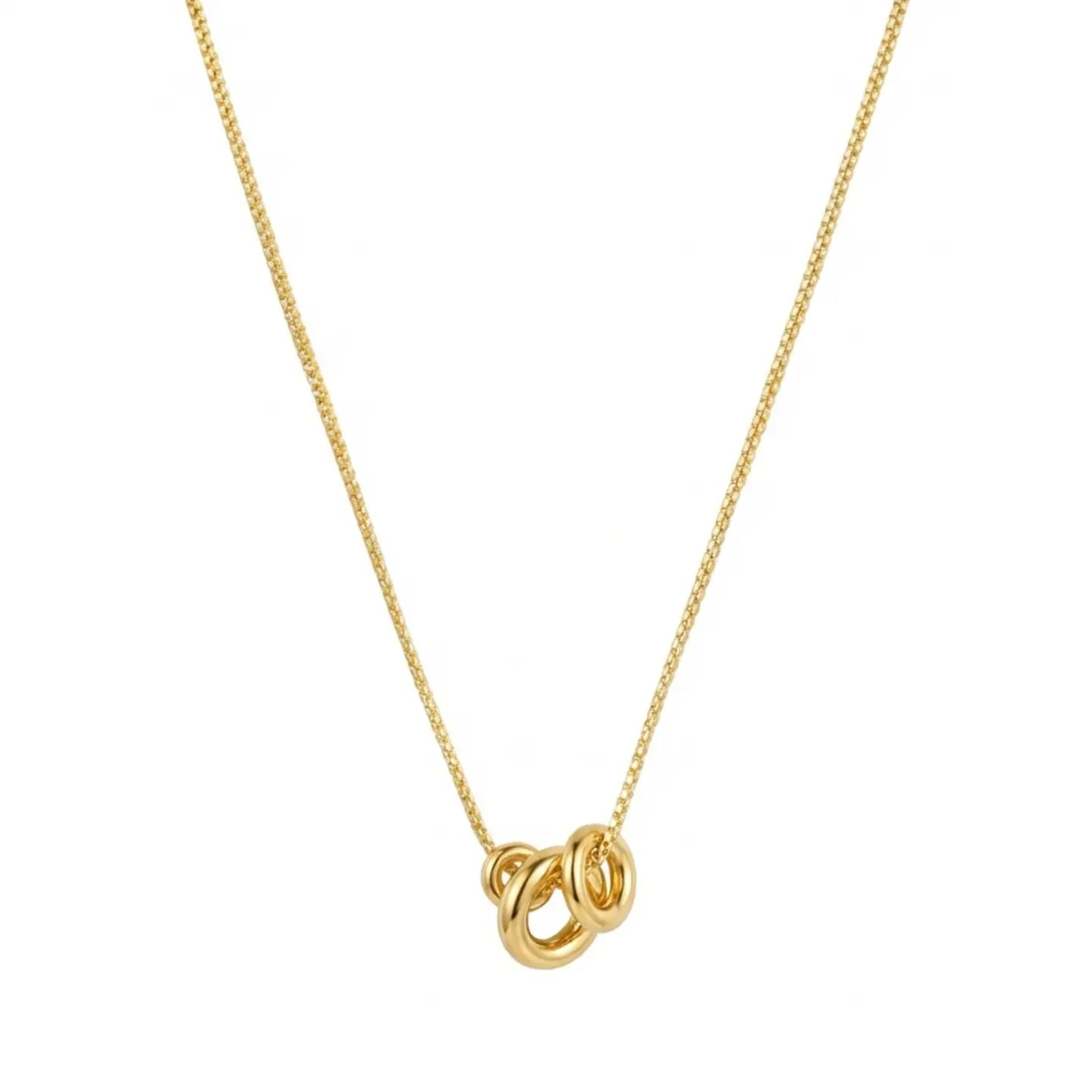 Trio Oval Pendant Necklace