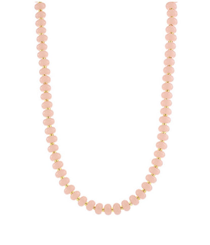 Rondelle & Seed Bead Necklace in Pink