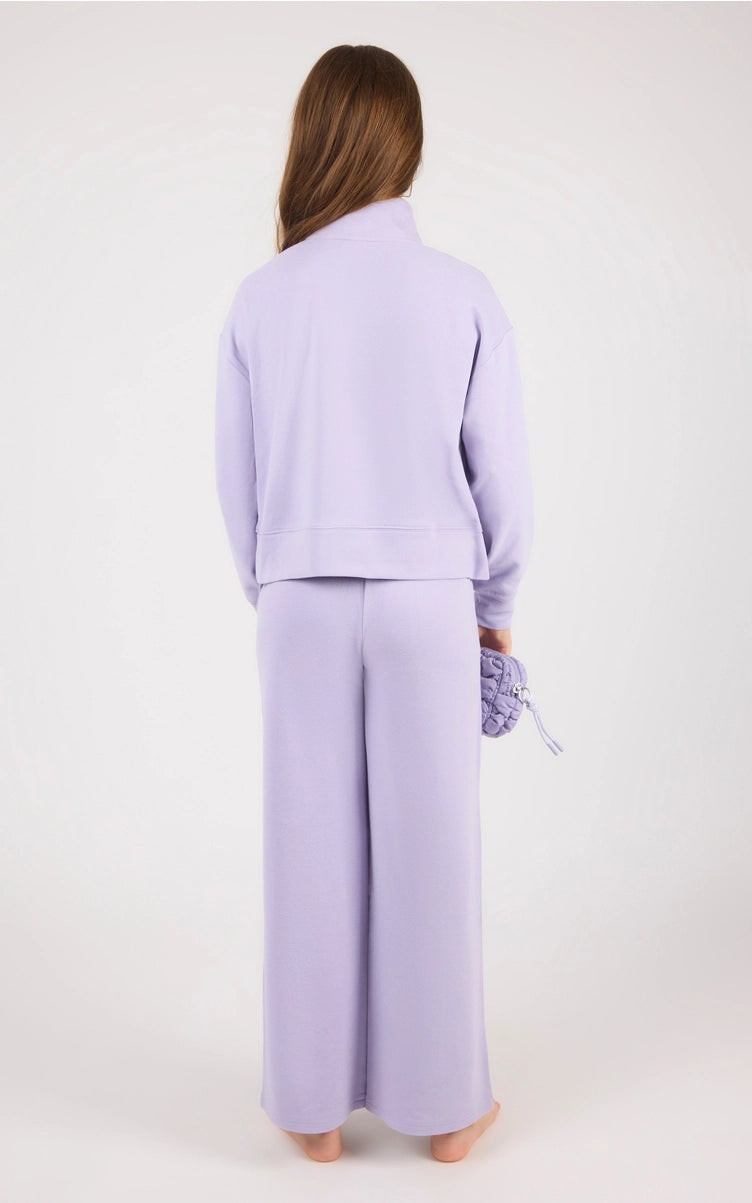 Parker Mock Neck Pullover Set in Lavender