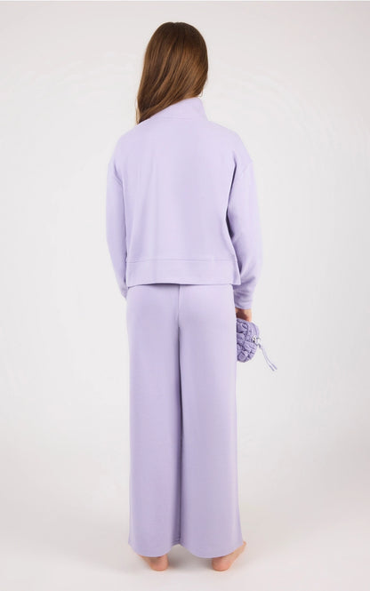 Parker Mock Neck Pullover Set in Lavender