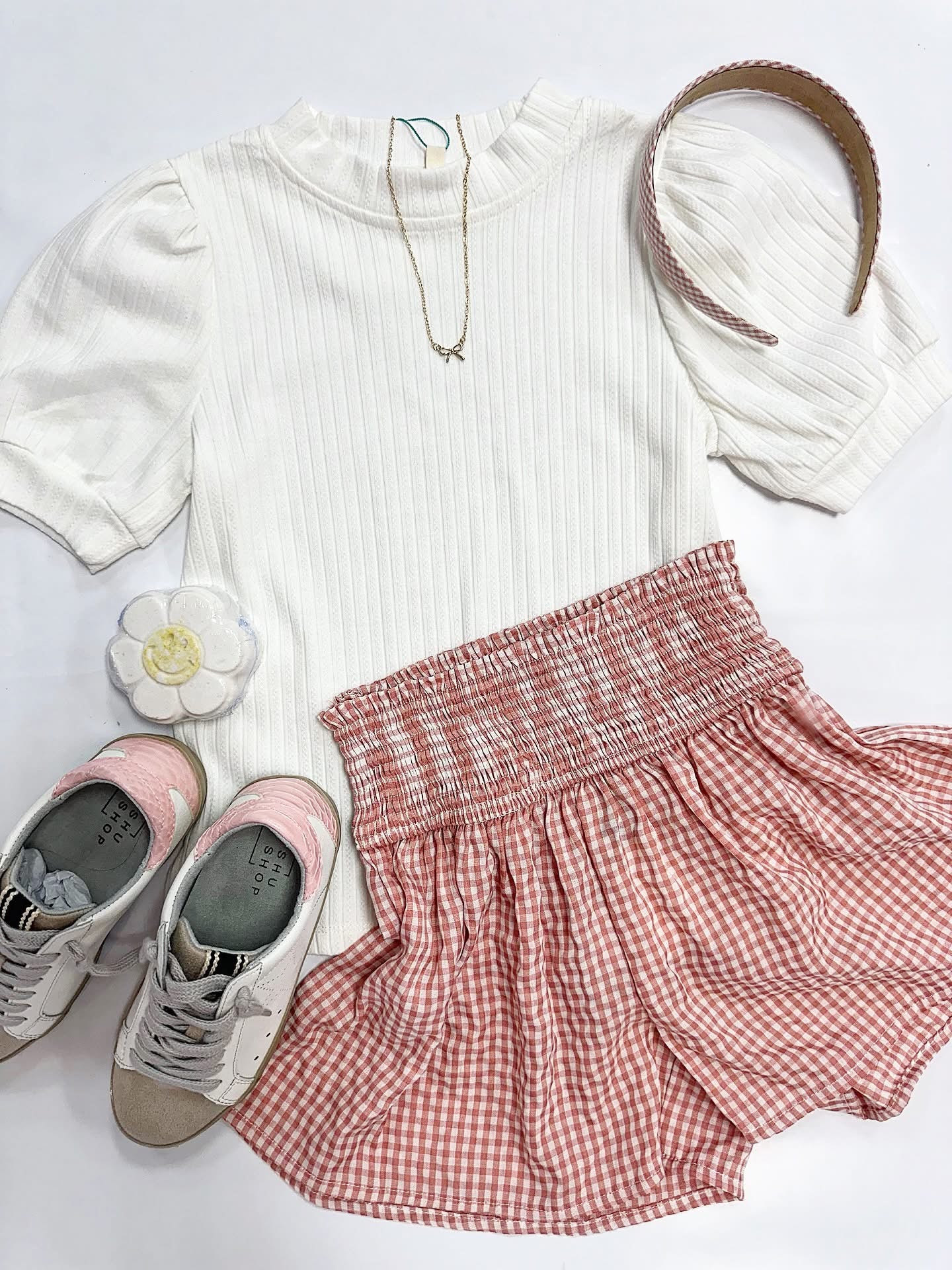 MaKayla Shorts in Pink Gingham