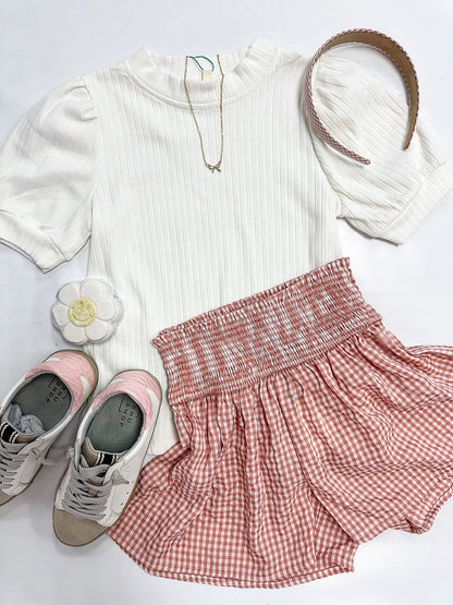 MaKayla Shorts in Pink Gingham