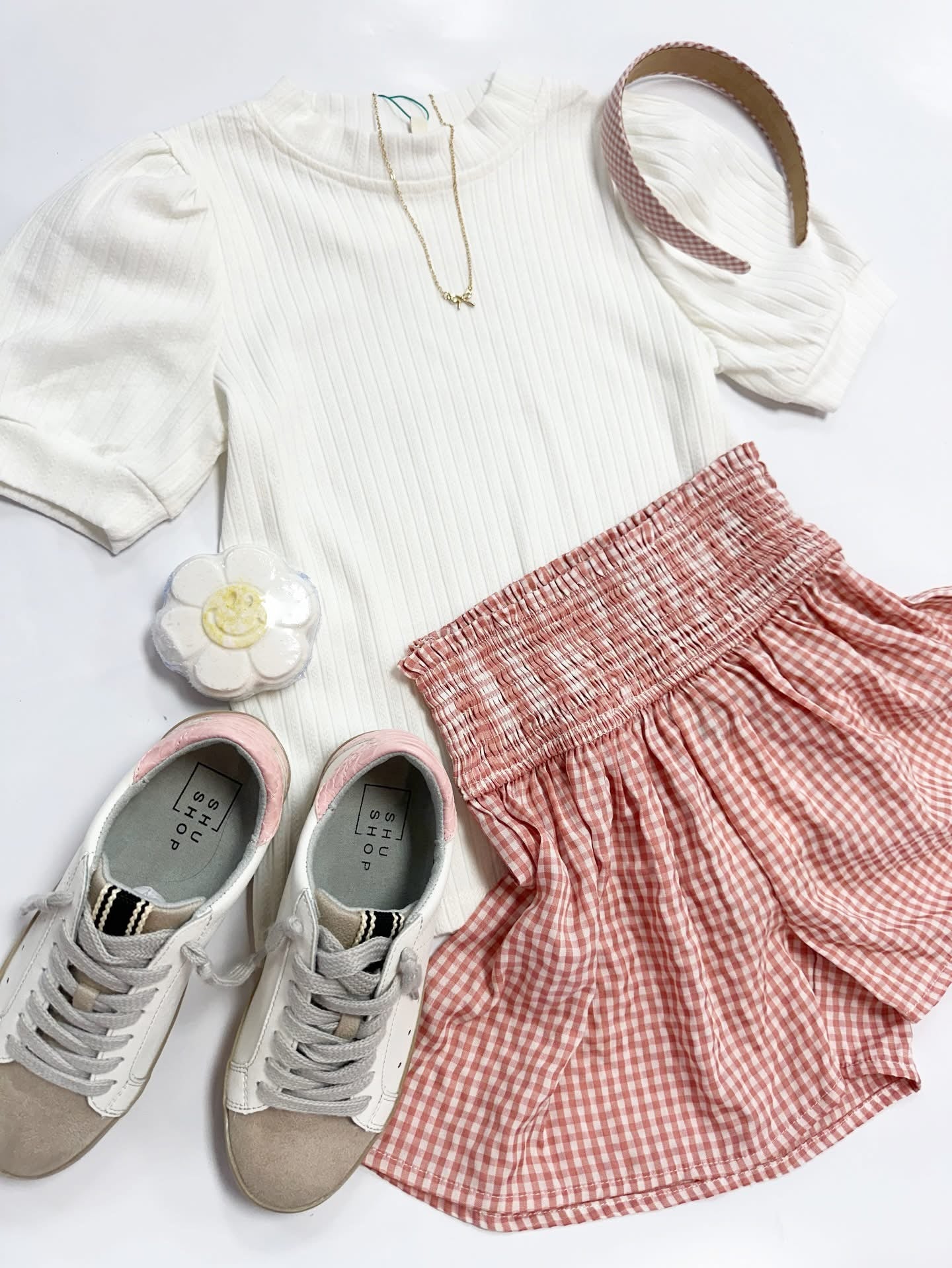 MaKayla Shorts in Pink Gingham