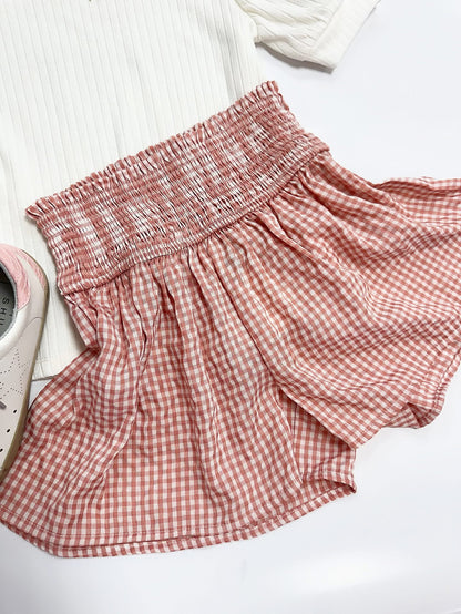 MaKayla Shorts in Pink Gingham