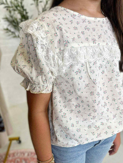 Jenna Top in Cream Floral