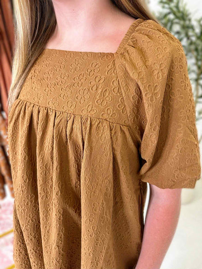 Kennedy Dress in Brown Daisy