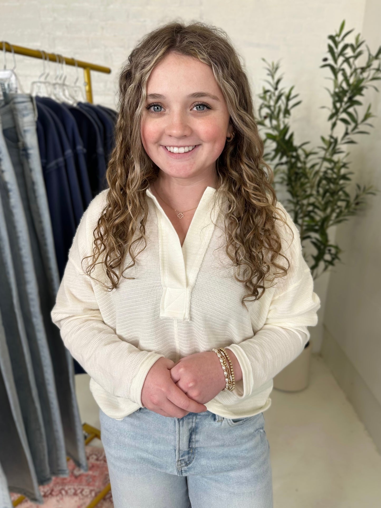 Lillie Top in Ivory